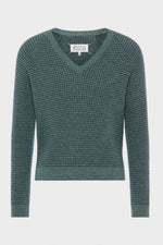 Load image into Gallery viewer, Maison Margiela Wool Blend V-Neck Sweater Green
