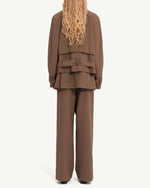 Load image into Gallery viewer, MM6 Maison Margiela Belted Wool Blend Jacket Brown
