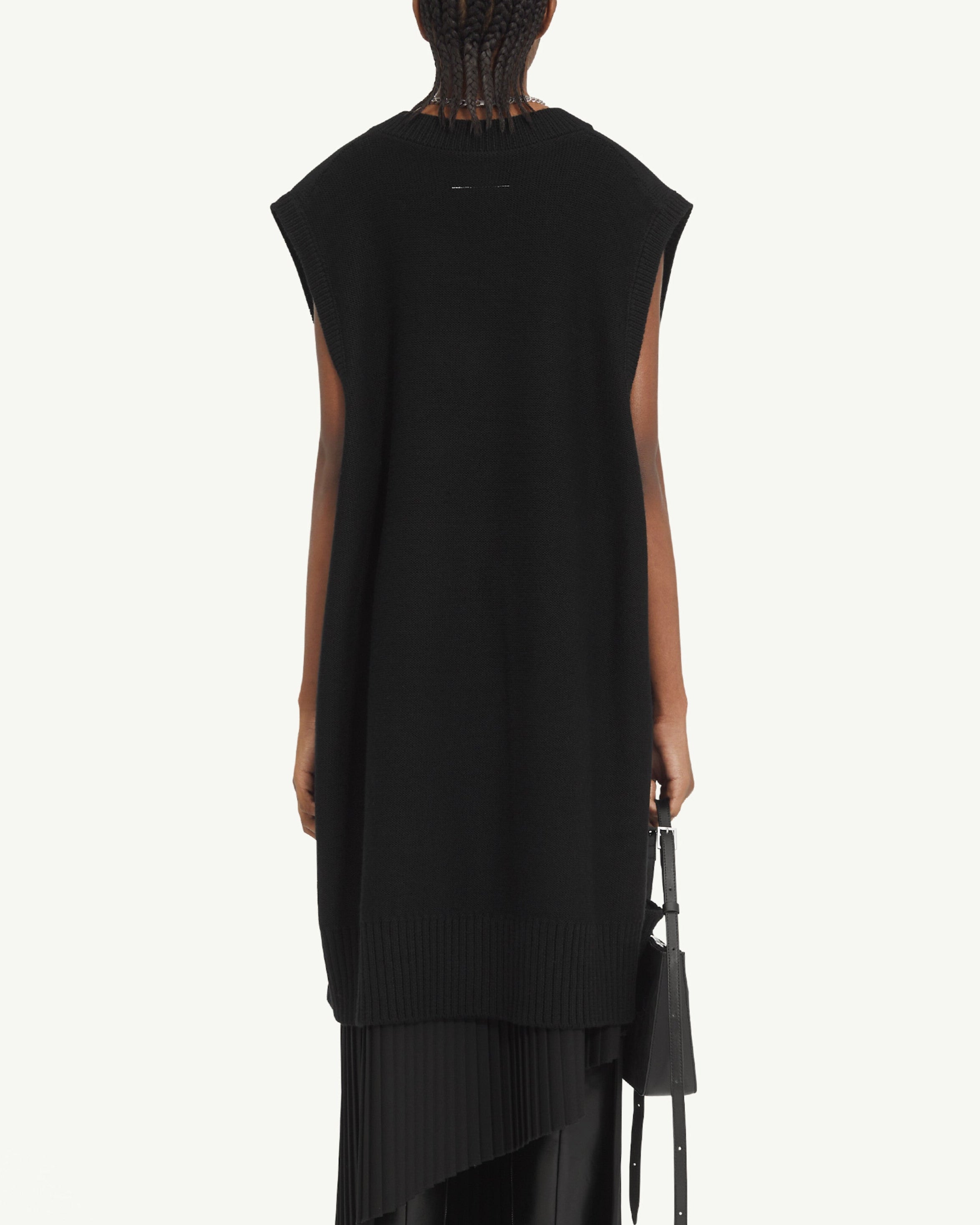 MM6 Maison Margiela Distressed Wool Mini Dress