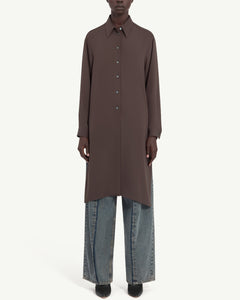 MM6 Maison Margiela Dual-Wear Shirt Brown