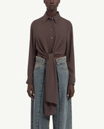 Load image into Gallery viewer, MM6 Maison Margiela Dual-Wear Shirt Brown
