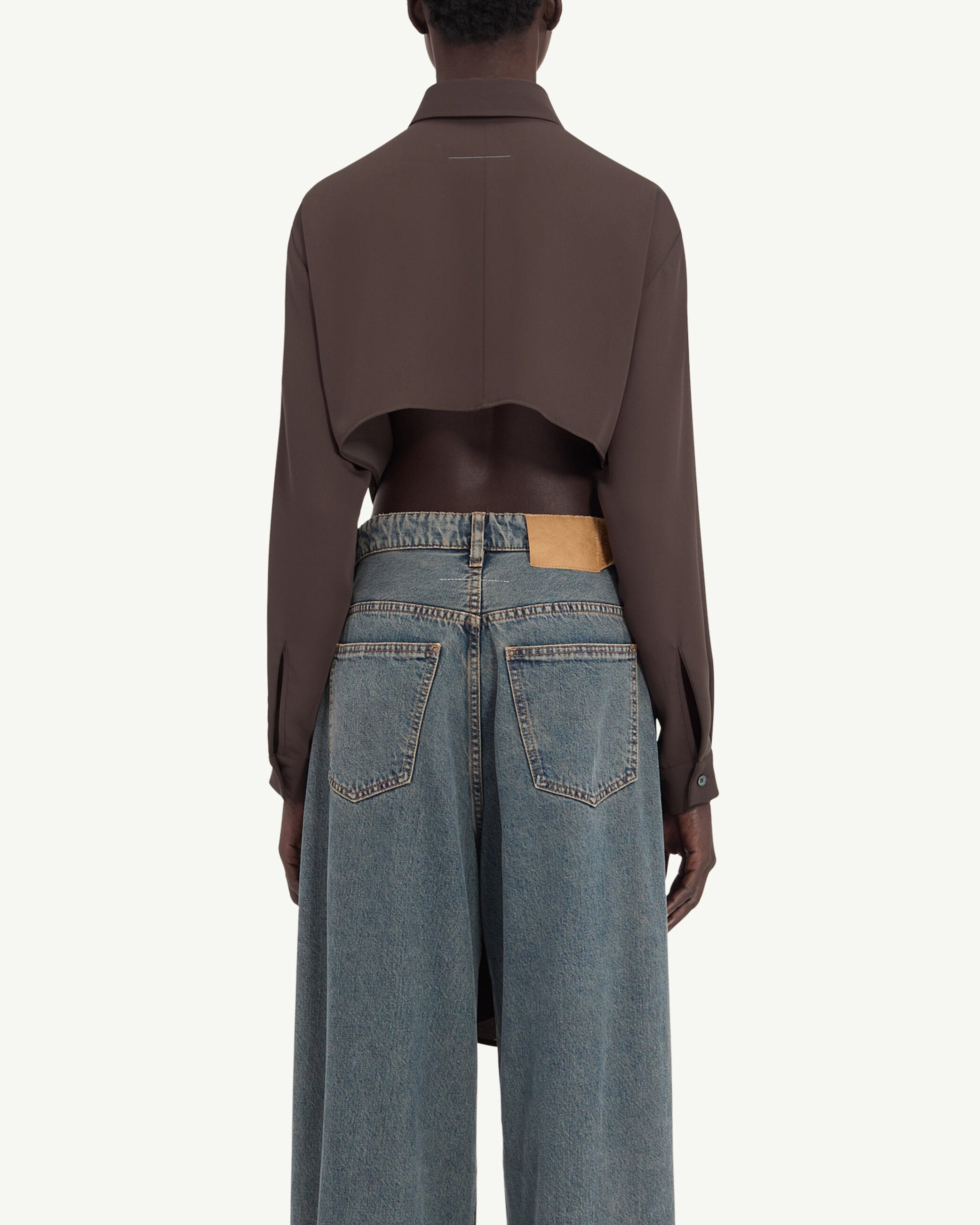 MM6 Maison Margiela Dual-Wear Shirt Brown