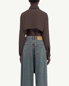 MM6 Maison Margiela Dual-Wear Shirt Brown