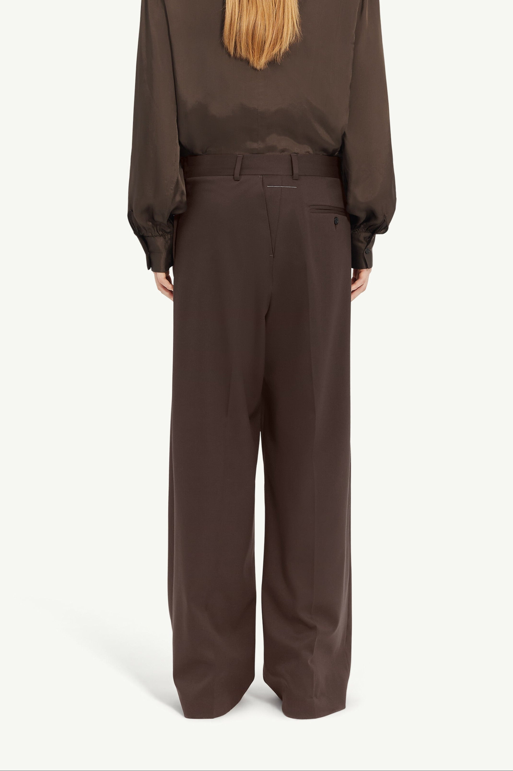 MM6 Maison Margiela Twist Wool Blend Trousers