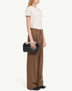 Load image into Gallery viewer, MM6 Maison Margiela Mannequin Label Wool Blend Pleated Trousers Brown
