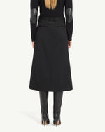 Load image into Gallery viewer, MM6 Maison Margiela Wool-Blend Tailored Midi Skirt
