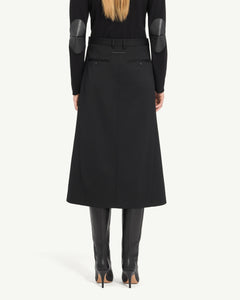 MM6 Maison Margiela Wool-Blend Tailored Midi Skirt