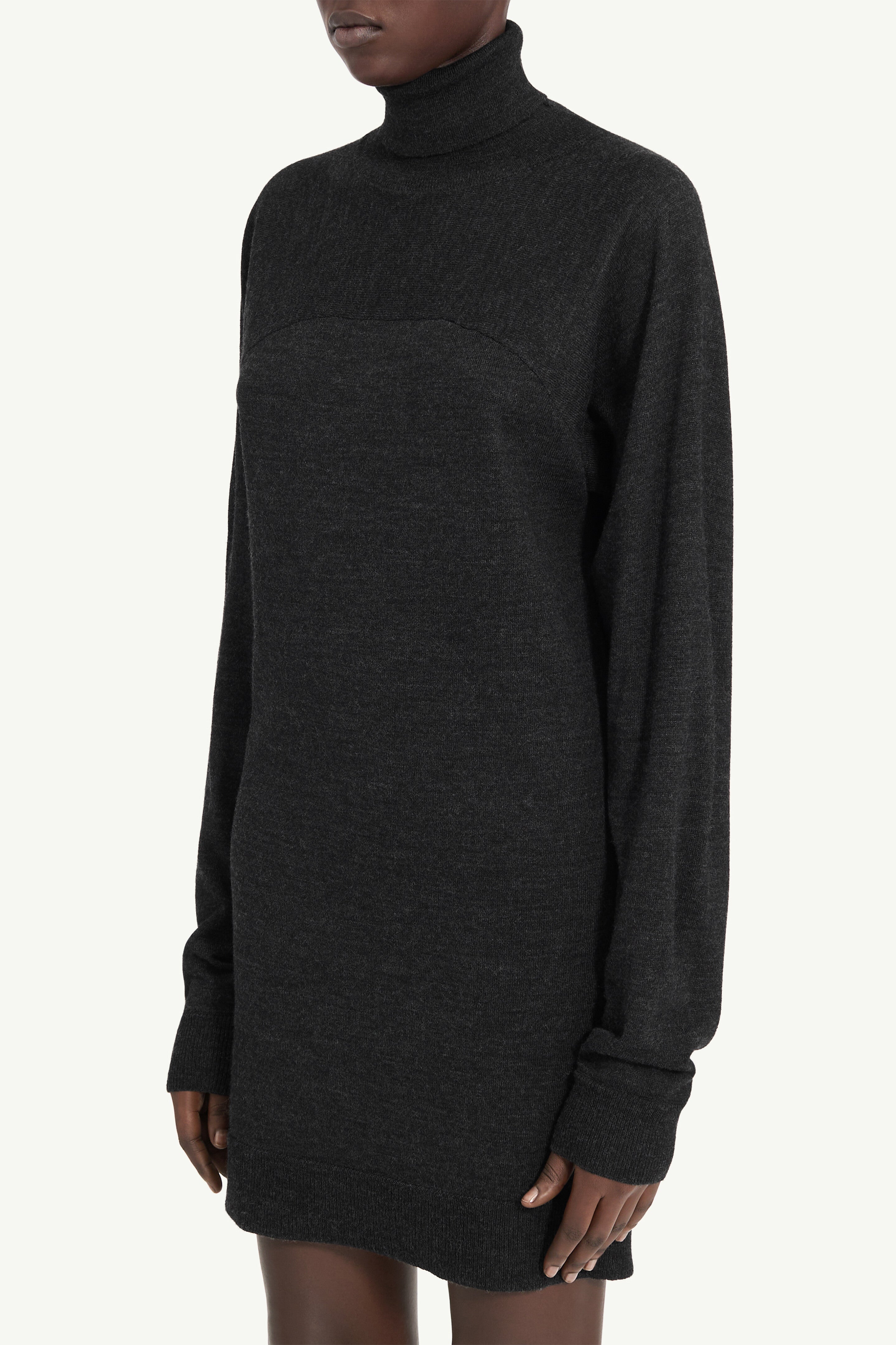 MM6 Maison Margiela Triangle Mini Dress Dark Grey