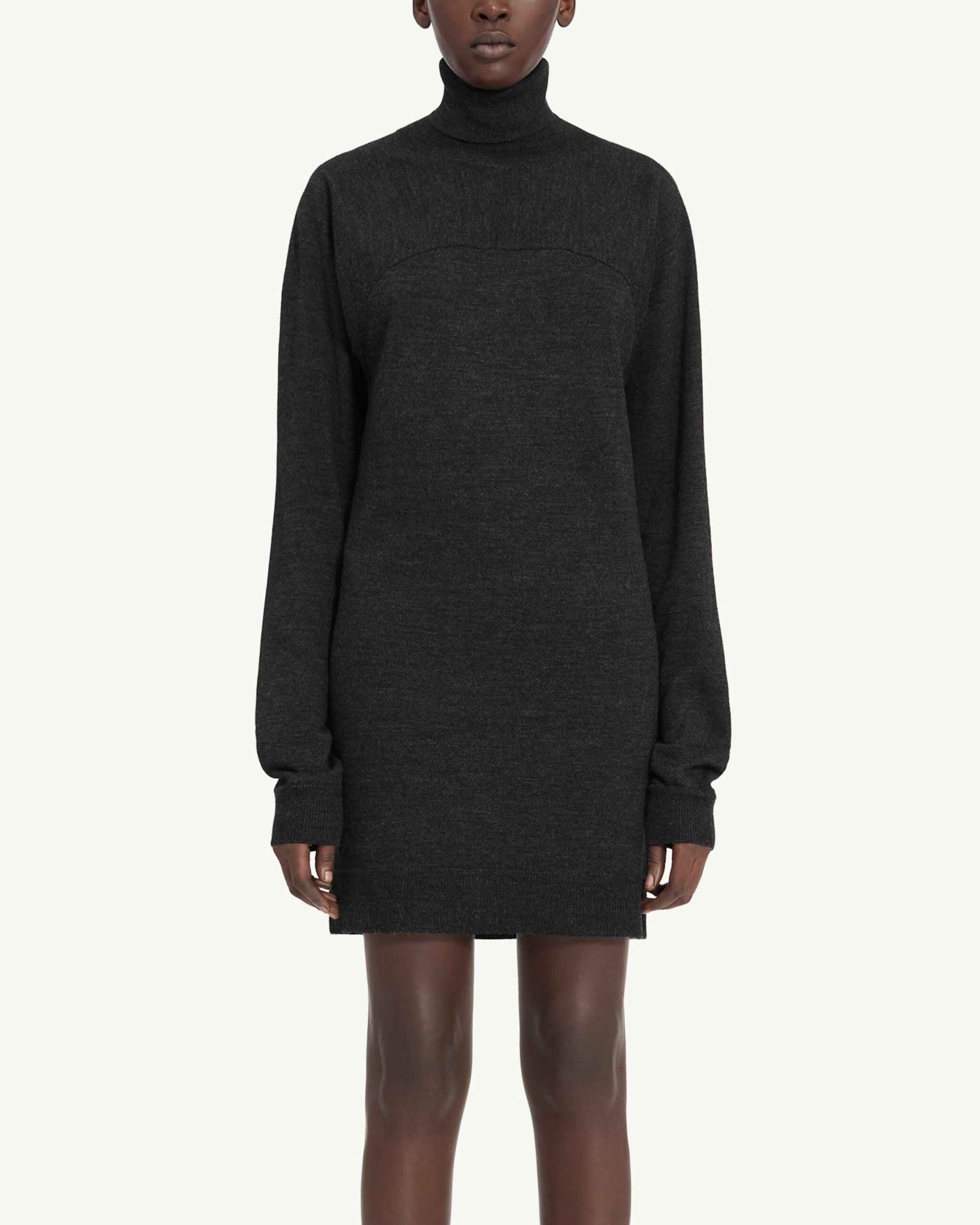 MM6 Maison Margiela Triangle Mini Dress Dark Grey