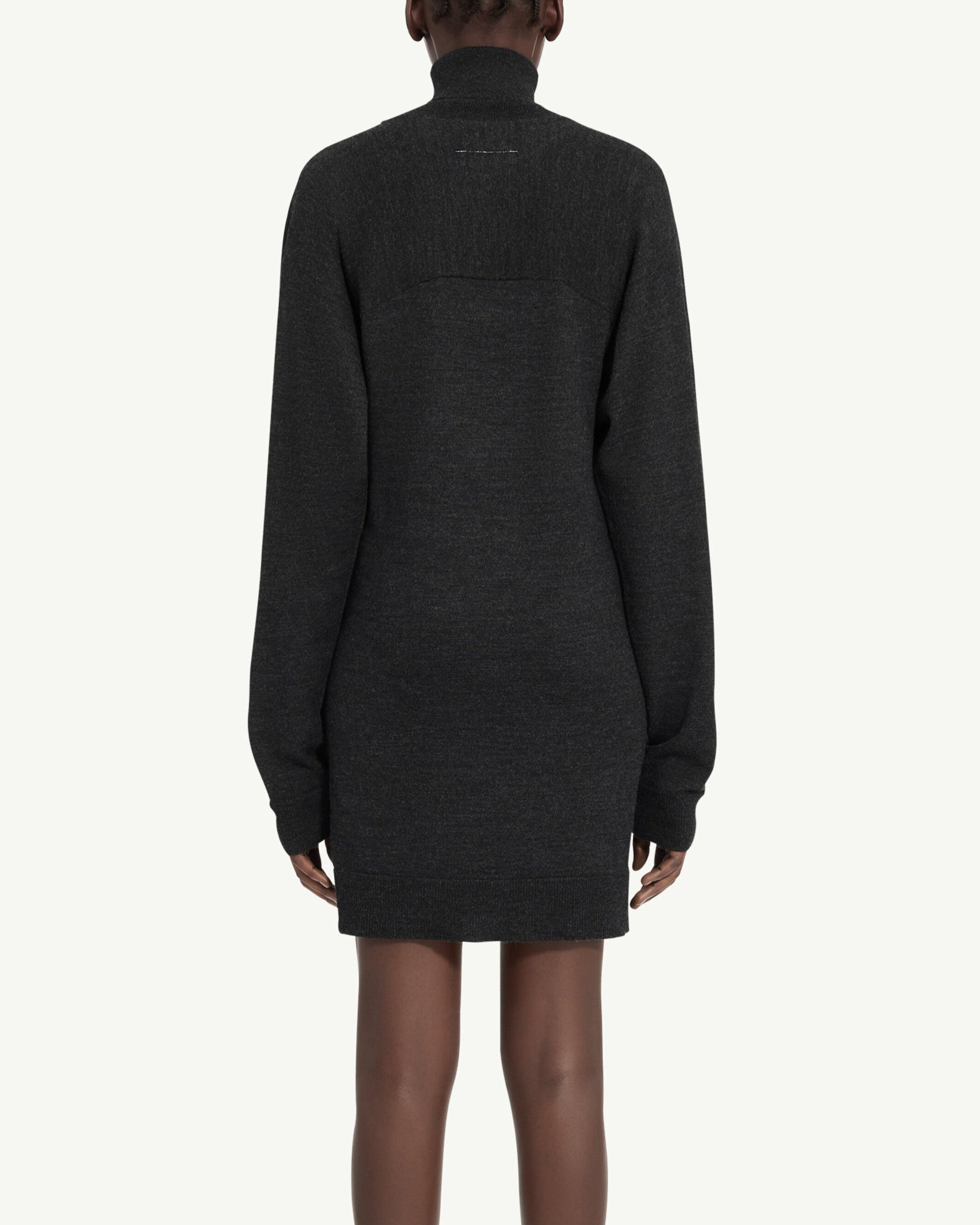 MM6 Maison Margiela Triangle Mini Dress Dark Grey