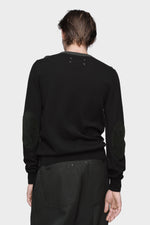 Load image into Gallery viewer, Maison Margiela Two-Tone Wool Crew Neck Sweater
