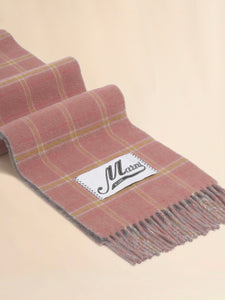 Marni Wool Blend Scarf With Checked Pattern Pink