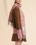Load image into Gallery viewer, Marni Wool Blend Scarf With Checked Pattern Pink
