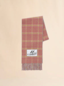 Marni Wool Blend Scarf With Checked Pattern Pink