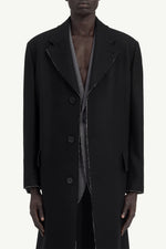 Load image into Gallery viewer, MM6 Maison Margiela Wool Felt Single-Breasted Coat Black
