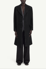 Load image into Gallery viewer, MM6 Maison Margiela Wool Felt Single-Breasted Coat Black
