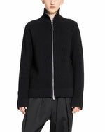Load image into Gallery viewer, Maison Margiela Knit Zip-Up Cardigan Black
