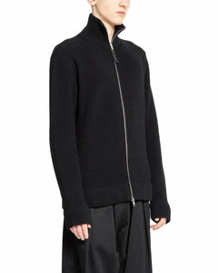 Maison Margiela Knit Zip-Up Cardigan Black