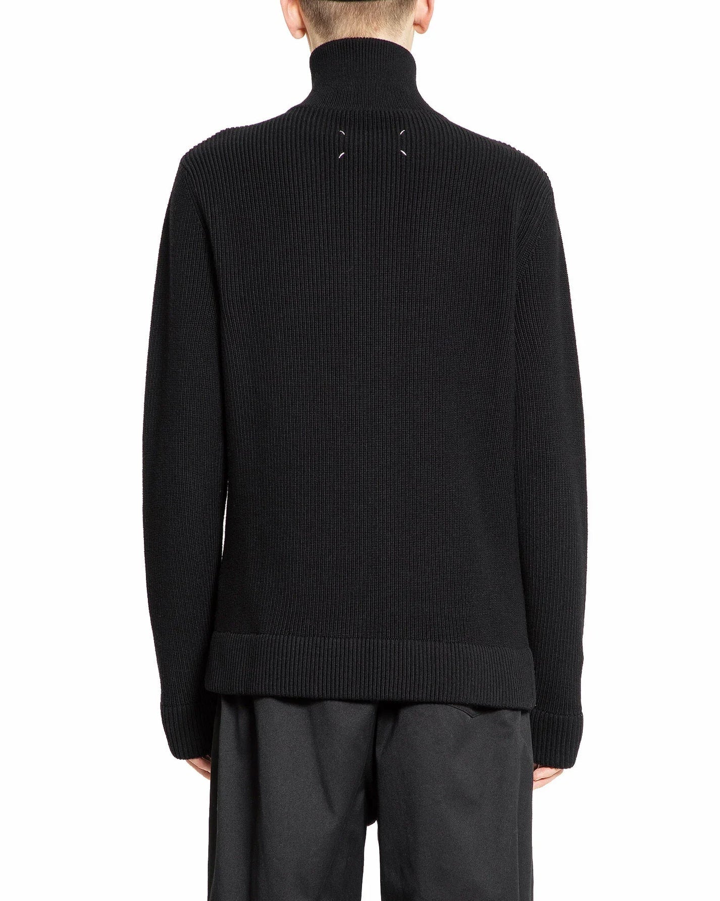 Maison Margiela Knit Zip-Up Cardigan Black