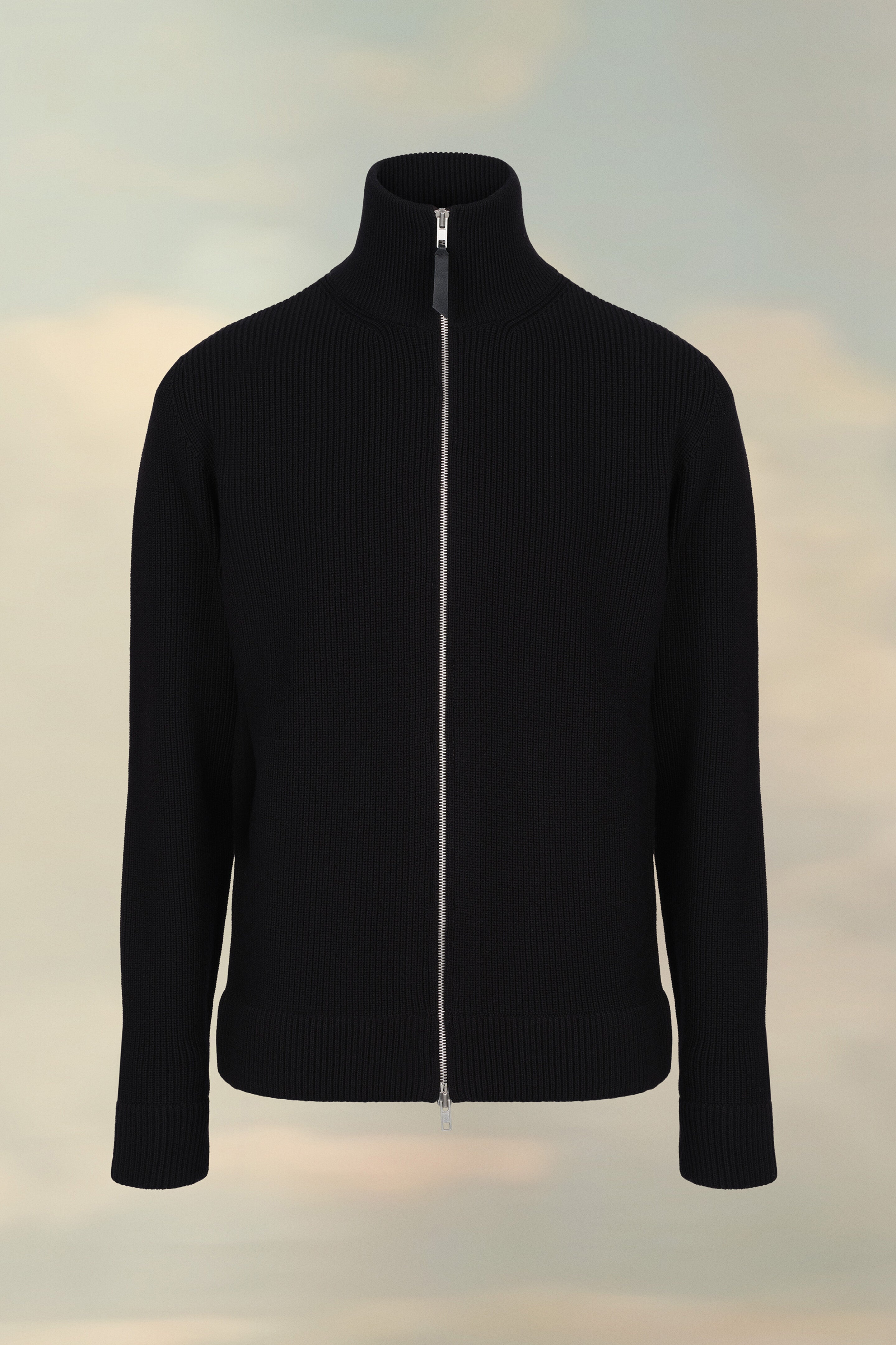 Maison Margiela Knit Zip-Up Cardigan Black