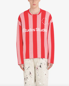Études Studio Soccer Long Sleeve T-Shirt Striped Red