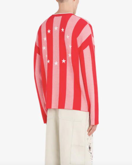 Études Studio Soccer Long Sleeve T-Shirt Striped Red