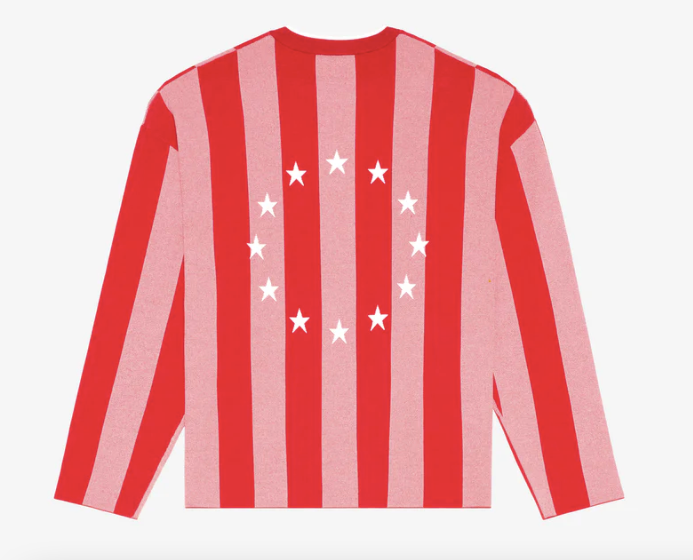 Études Studio Soccer Long Sleeve T-Shirt Striped Red