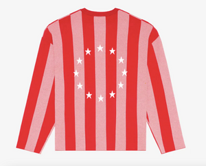 Études Studio Soccer Long Sleeve T-Shirt Striped Red
