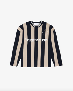 Études Studio Soccer Long Sleeve T-Shirt Striped Dark Navy