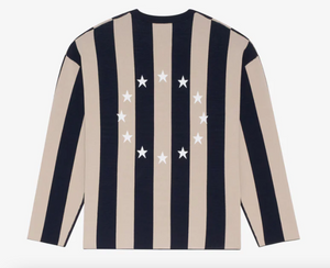 Études Studio Soccer Long Sleeve T-Shirt Striped Dark Navy