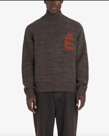 Études Studio Funnel Neck Sweater Brown