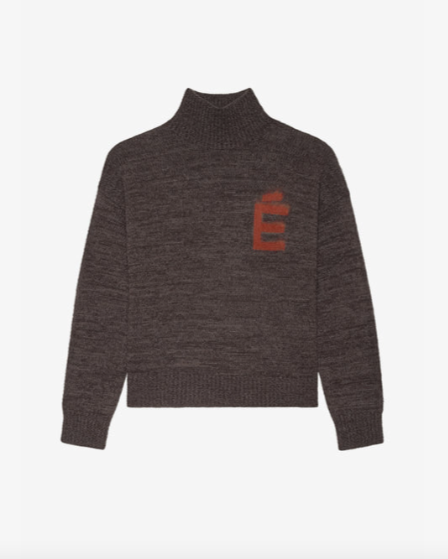Études Studio Funnel Neck Sweater Brown
