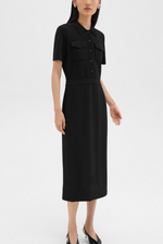 Load image into Gallery viewer, Theory Military Midi Dress
