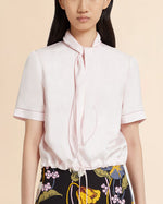 Load image into Gallery viewer, Marni Viscose Twill Top With Neck Tie Pink
