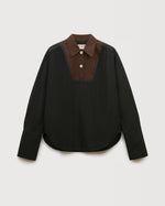Load image into Gallery viewer, Marni Poplin Shirt With Contrast Bib Insert Black
