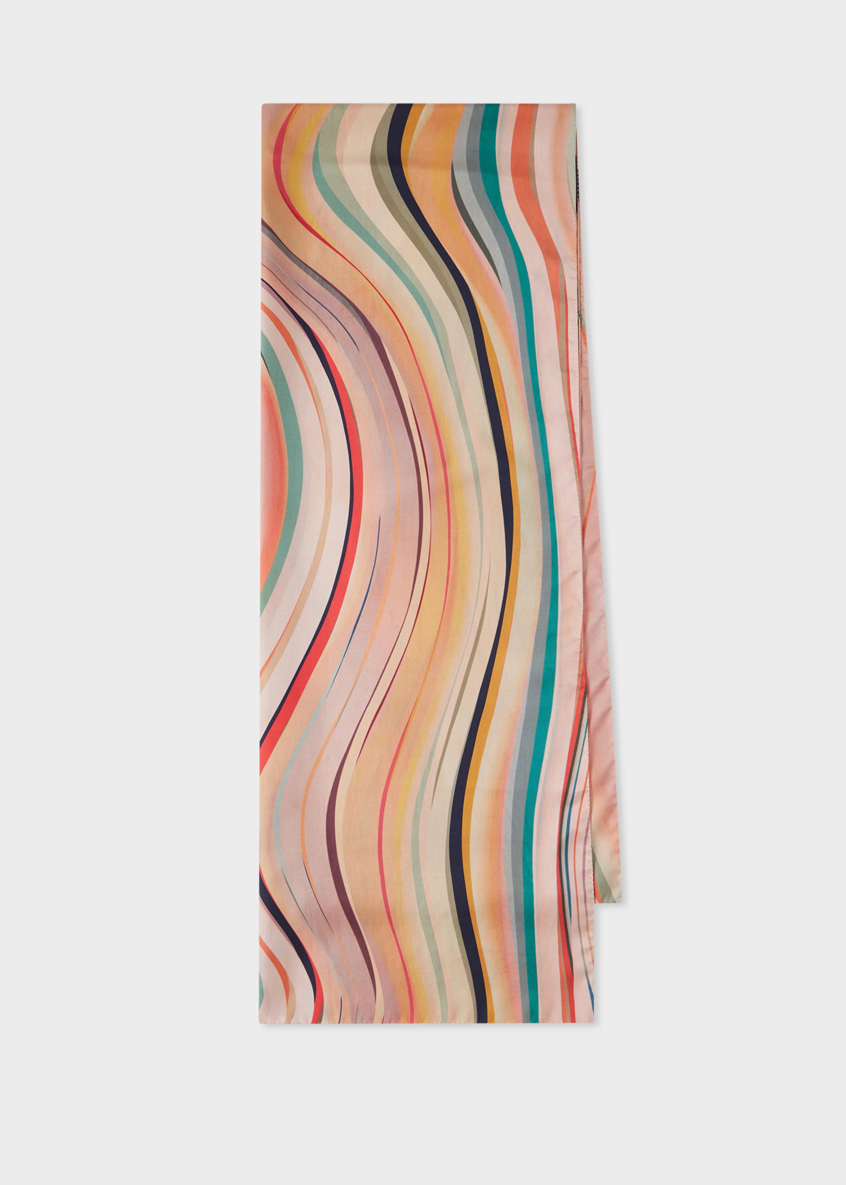 Paul Smith 'Swirl' Silk Twill Scarf