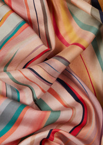 Paul Smith 'Swirl' Silk Twill Scarf