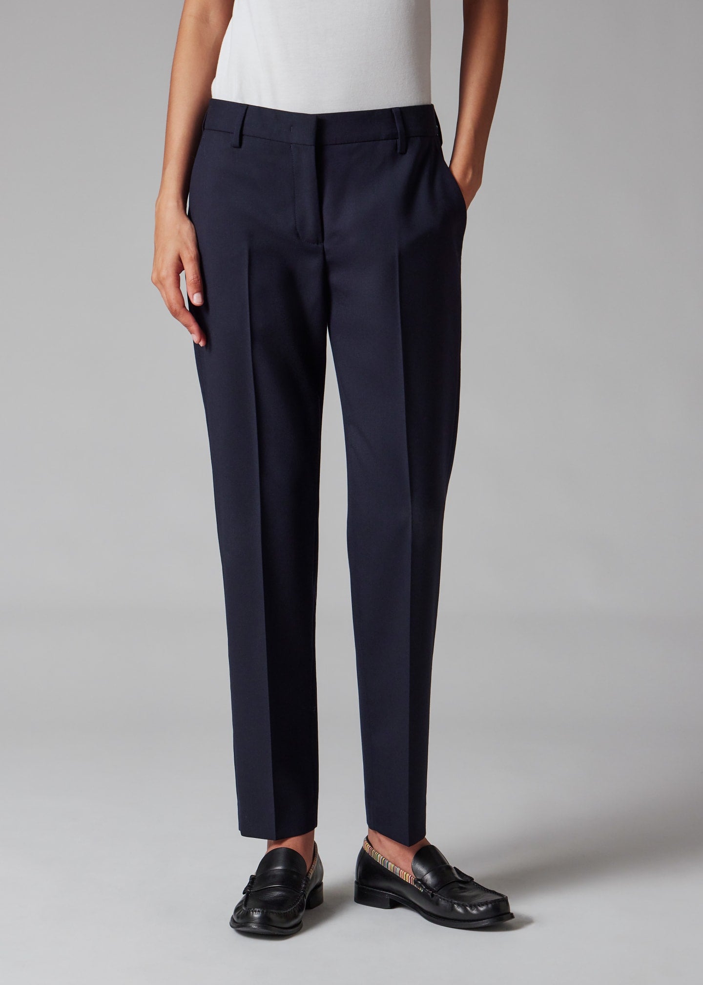 Paul Smith 'A Suit To Travel In' Tapered-Fit Wool Trousers Navy