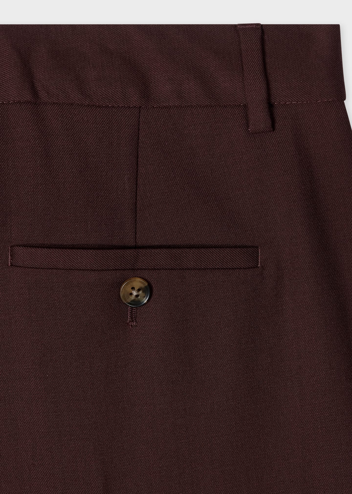 Paul Smith 'A Suit To Travel In' Wool Bootcut Trousers Burgundy