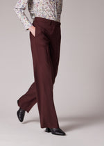 Load image into Gallery viewer, Paul Smith &#39;A Suit To Travel In&#39; Wool Bootcut Trousers Burgundy
