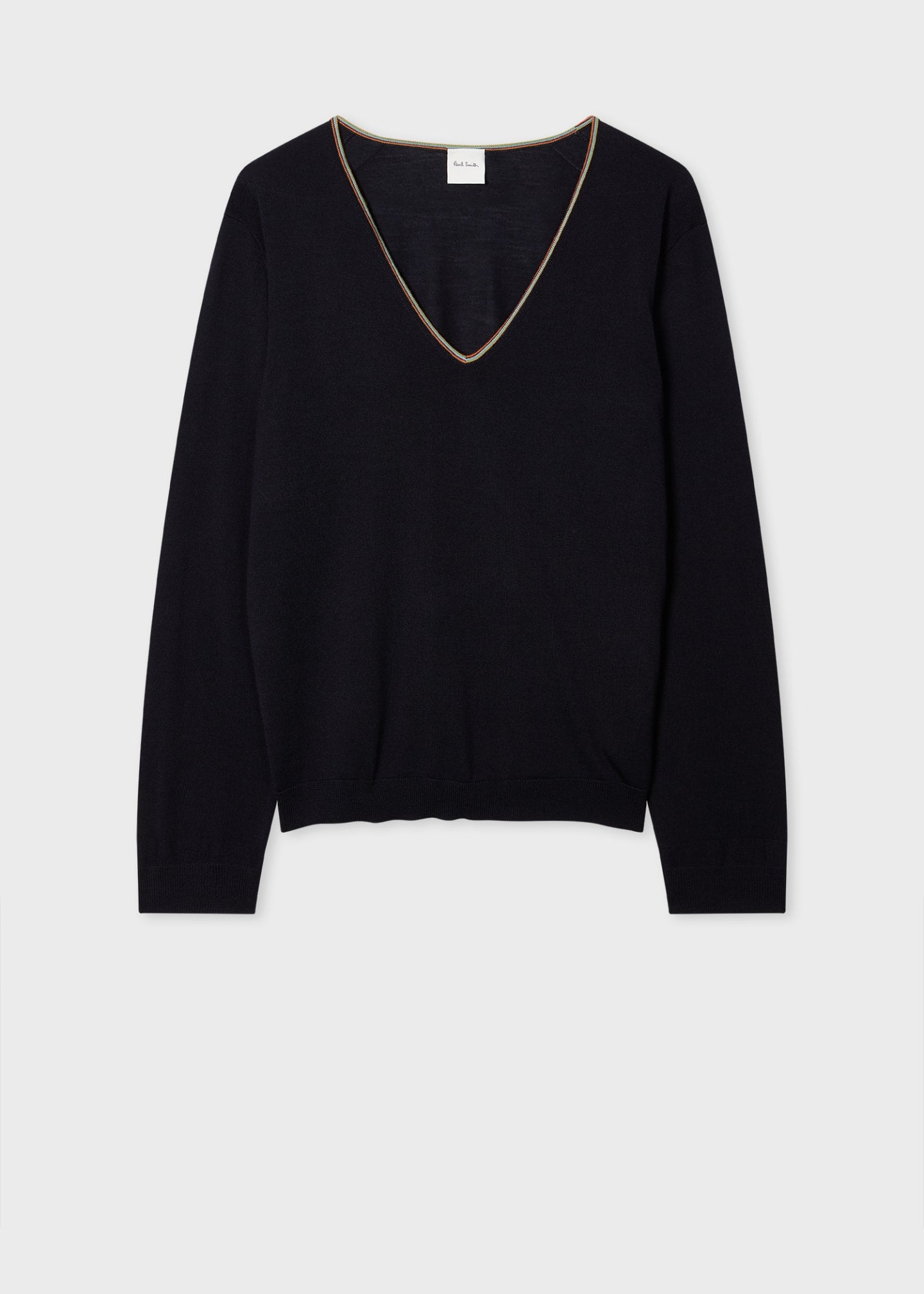 Paul Smith 'Signature Stripe' Merino Wool Sweater Navy Blue
