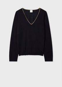 Paul Smith 'Signature Stripe' Merino Wool Sweater Navy Blue