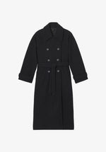 Load image into Gallery viewer, A.P.C. Oversized Coat In Boiled Italian Wool Black
