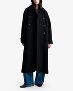 Load image into Gallery viewer, A.P.C. Oversized Coat In Boiled Italian Wool Black
