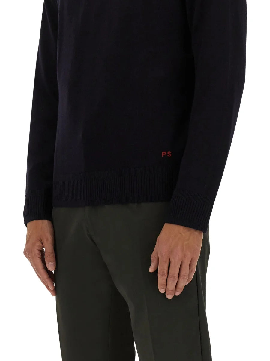 Paul Smith Contrast Collar Sweater Dark Navy
