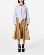 Load image into Gallery viewer, MSGM Striped Poplin And Gabardine Bow Tie Dress
