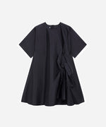Load image into Gallery viewer, MSGM Techno Nylon Dress With Ruffle Black
