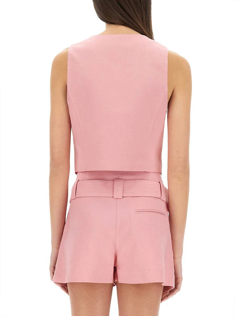 MSGM Cropped Vest Rose Pink