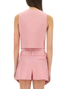 MSGM Cropped Vest Rose Pink