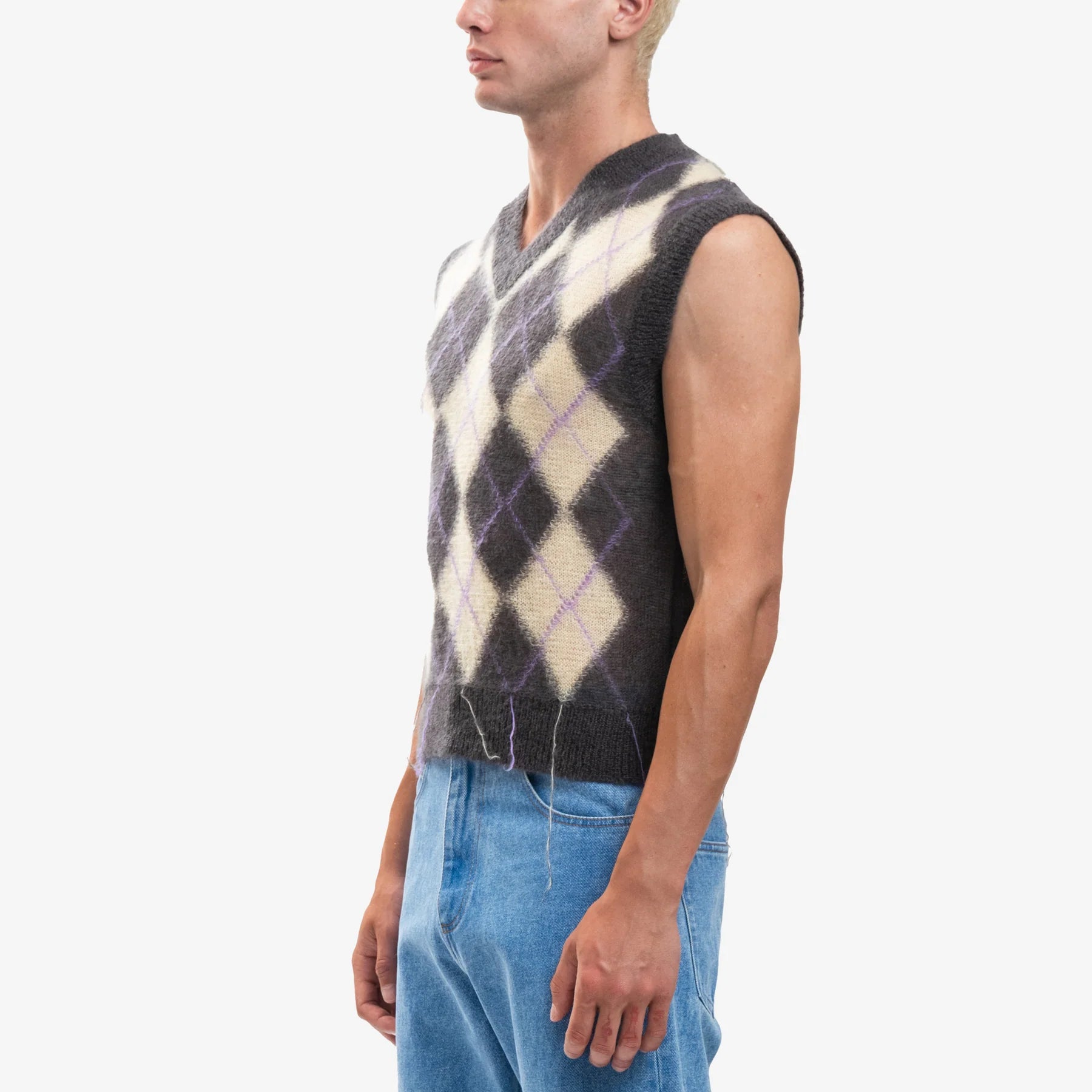 Marni Argyle Light Mohair Sweater Vest